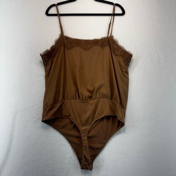 Express‎ Women's Tank Bodysuit Size XL Thin Adjustable Straps Thong Snap Closure - Picture 6 of 8